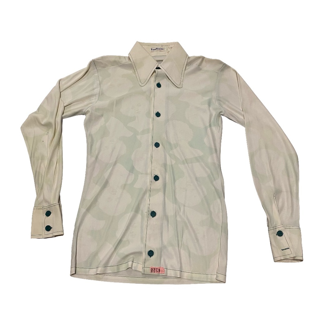 Vintage Bon Homme 70's Disco Button Up Shirt SZ Small (Marilyn Monroe?)